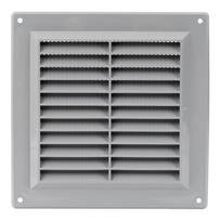 Ventiliacinės grotelės EUROPLAST VR1515P, 150 x 150, plastikinės, pilkos spalvos