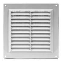 Ventiliacinės grotelės EUROPLAST VR1515, 150 x 150, plastikinės, baltos spalvos