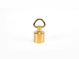 Lejerio galinis gaubtelis su žiedu POSAMO VAUKA, 30mm, žalvaris, poliruotas