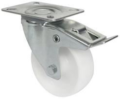 Pasukamas ratukas WAGNER, d-100 mm, polipropilenas, su stabdžiu, apkrova - 70 kg.