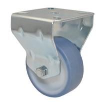 Fiksuotas ratukas, d-63 mm, termoplastiko guma, minkštas, paprastas guolis, apkrova - 50 kg.