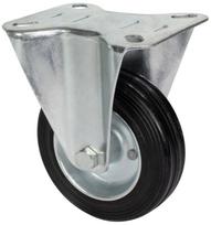 Fiksuotas ratukas WAGNER, d-100 mm, guminis, plieninis, ritininiai guoliai, apkrova - 70 kg.