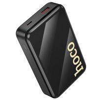 Hoco 20000 mAh QC PD 22.5W power bank with built-in USB-C and Lightning cables, black