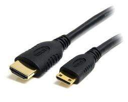 StarTech.com 1m Mini HDMI to HDMI Cable with Ethernet – 4K 30Hz High-Speed Mini HDMI to HDMI Adapter Cable – Mini HDMI Type-C Device to HDMI Monitor/Display – Durable Video Converter Cord