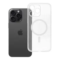 OEM Clear Mag phone case with MagSafe support for iPhone 15 Pro Max, transparent