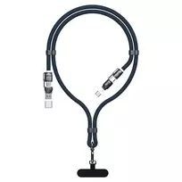 Dudao L20Max 4-in-1 data transfer and charging cable | USB-C to USB-C, Lightning, USB-A | 65W | blue