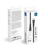 Blue Star USB-C to USB-C cable, 3A, 60W, QC4.0, 1 m, PJ-DQ1-C, black