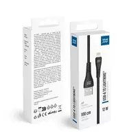 Blue Star PJ-DG5-A data transfer and charging cable | USB-A to Lightning | 12W | 1m | black