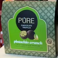 Pure Chocolate Milk chocolate truffles with crunchy pistachio cream filling 94g PURE