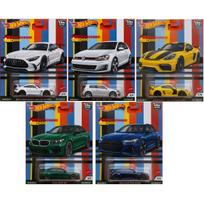 PRE-ORDER Hot Wheels Premium 2026 Deutschland Design Modeliukų rinkinys (Audi RS6 Avant;2025 BMW M5;Mercedes AMG GT 63;Porsche 718 Cayman GT4;Volkswagen Golf MK7 GTI)