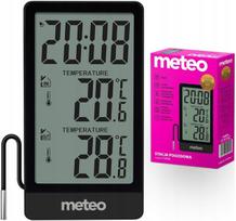 Meteo Sp111c termometras: vidaus ir lauko temperatūra, laikrodis