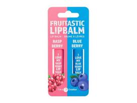 Lūpų balzamas 2K Fruitastic, avietė, mėlynė, 4,2 g