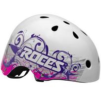 Roces Tattoo Aggressive Helmet matinis baltas-violetinis šalmas 301418 002, L