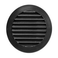 Ventiliacinės grotelės EUROPLAST, plastikinės, d100 mm, juoda, VR100M