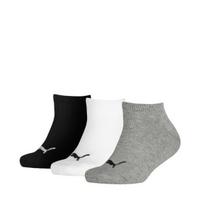 Puma Kids Invisible kojinės, 3 poros, pilkos, baltos, juodos 907374 08/1940100018, 35-38