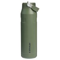 Termoso buteliukas su šiaudeliu The IceFlow Bottle Flip Straw 2.0 1.06L tamsiai žalias
