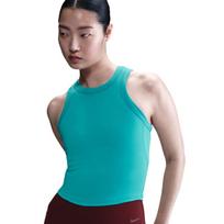 Moteriškas marškinėlis Nike Dri-Fit One Fitted Crop turkio spalvos FN2806 345, XS