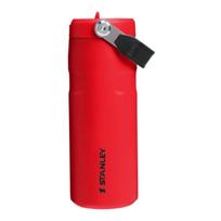 Termosas su šiaudeliu „The IceFlow Bottle Flip Straw 2.0“ 0,47 l, tamsiai raudonas