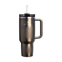Termosinis puodelis su šiaudeliu The Quencher H2.0 Fluted Tumbler 1.18L blizgios tamsiai pilkos spalvos