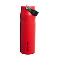 Termosas su šiaudeliu „The IceFlow Bottle Flip Straw 2.0“ 0,71 l, tamsiai raudonas