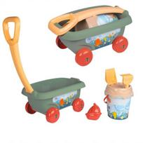Paplūdimio vežimėlis su priedais SMOBY Life Filled Beach Cart,nįvairiaspalvis, 7600862170, ~44 cm, 18+ mėn.