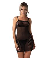Obsessive Lune Bellis Chemise & Thong Black XL/XXL