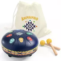 Animambo Muzikinis instrumentas - Mėlynas metalinis būgnas (8 natos)