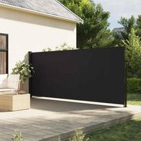 Ištraukiama šoninė markizė juodos spalvos 180x500cm