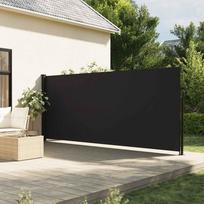 Ištraukiama šoninė markizė juodos spalvos 180x600cm