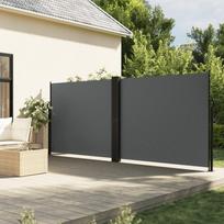 Ištraukiama šoninė pertvara antracito spalvos 180x1000cm