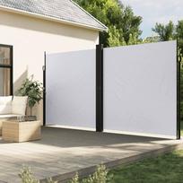 Ištraukiama šoninė pertvara baltos spalvos 200x1000cm