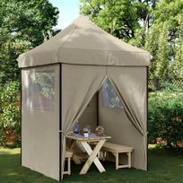 Šventės palapinė Taupe 200 x 200 x 306 cm Oksfordo audinys