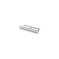 LANBERG patch panel blank 12 port 10/1U FTP for keystone modules grey