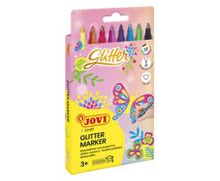 Blizgūs flomasteriai JOVI Glitter Box, 8 vnt.