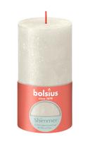 Žvakė - cilindras RUSTIC, dramblio kaulo, D 6,8 cm, H 13 cm, vnt