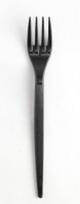 Vienkartinės šakutės SUPERIOR, PS, juodos, 17 cm, 50 vnt
