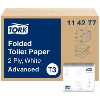 Tualetinis popierius TORK T3 Advanced, baltas, 2 sluoksniai, 252 lapeliai, 1 vnt., 114277