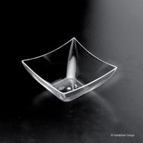 Vienkartiniai furšetiniai indeliai  SQUARE, PS,  skaidrūs,  90 ml, 7 x 7 cm,  H 3 cm, 25 vnt.