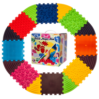 Ortopedinis sensorinis kilimėlis  Ortek "Puzzle" (konstrukciniai 8 elementai + 8 trikampiai)