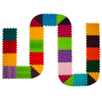 Ortopedinis sensorinis kilimėlis „Ortek Puzzle (18 elementų + 10 trikampių)