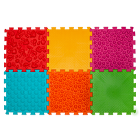 Ortopedinis masažinis kilimėlis „Ortek Mix Puzzle“ 6 elementai