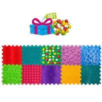 Masažo kilimėlis Ortek Mix Puzzle (10 dalių + modulių rinkinys "Akmenukai")