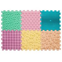 Masažinis kilimėlis „Puzzle Mix Pastel“ 6 elementai