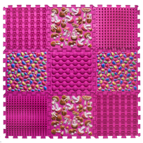 Masažinis ortopedinis kilimėlis „Ortek Puzzle Mix“ 9 elementai
