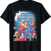 Disney Heraklis Pagrindiniai aktoriai Filmo viršelis Grafinis marškinėlis Marškinėlis S juoda