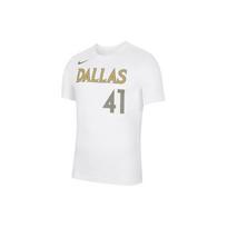 Nike NBA Krepšinio trumpomis rankovėmis marškinėliai su Dirku Nowitzki, Nr.. 41 Vyriški Viršutiniai Drabužiai Balti CT9770-100 L beige