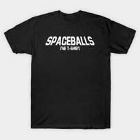 Men Black Print T-shirt Spaceballs No-Cut Transfer Paper Print Cotton Tshirt 2XL juoda