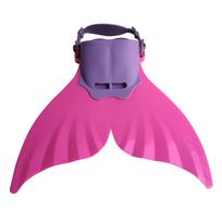Children Mermaid Fins Training Pink Flipper Swim Diving Feet Tail Monofin Siamese Webbed Feet Seafront Pool Equipment Teenagers rožinė