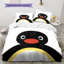 PINGU Rašto Patalynė, Antklodės Komplektas Antklodės Užvalkalas Pagalvės Užvalkalas Namų Gimtadienio Dovana (1 * antklodės užvalkalas + 2 * pagalvės užvalkalai, be šerdies) 135x200cm