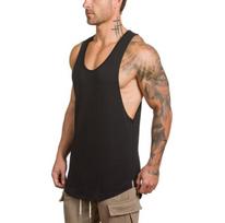 Muscleguys  Prekės ženklo sporto salių drabužiai Vyriški Kultūrizmo ir Fitneso Stringer marškinėliai be rankovių liemenė sportinė apranga apatiniai marškiniai raumenų treniruotės Singletai M juoda